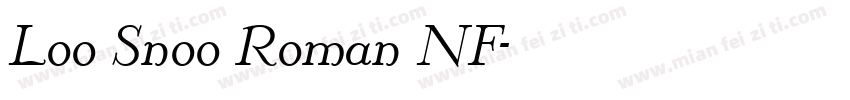 Loo Snoo Roman NF字体转换